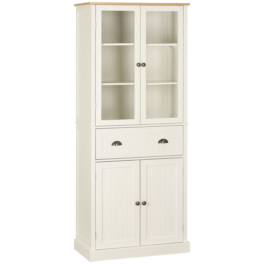Alacena de cocina 76x40x182.5 cm color beige Homcom, hogar - cocina