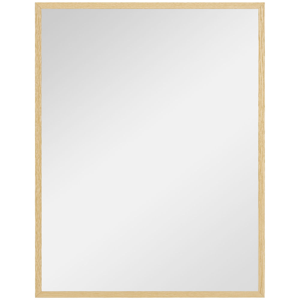 Espejo de pared 70x2x90 cm mdf, vidrio color marrón Homcom