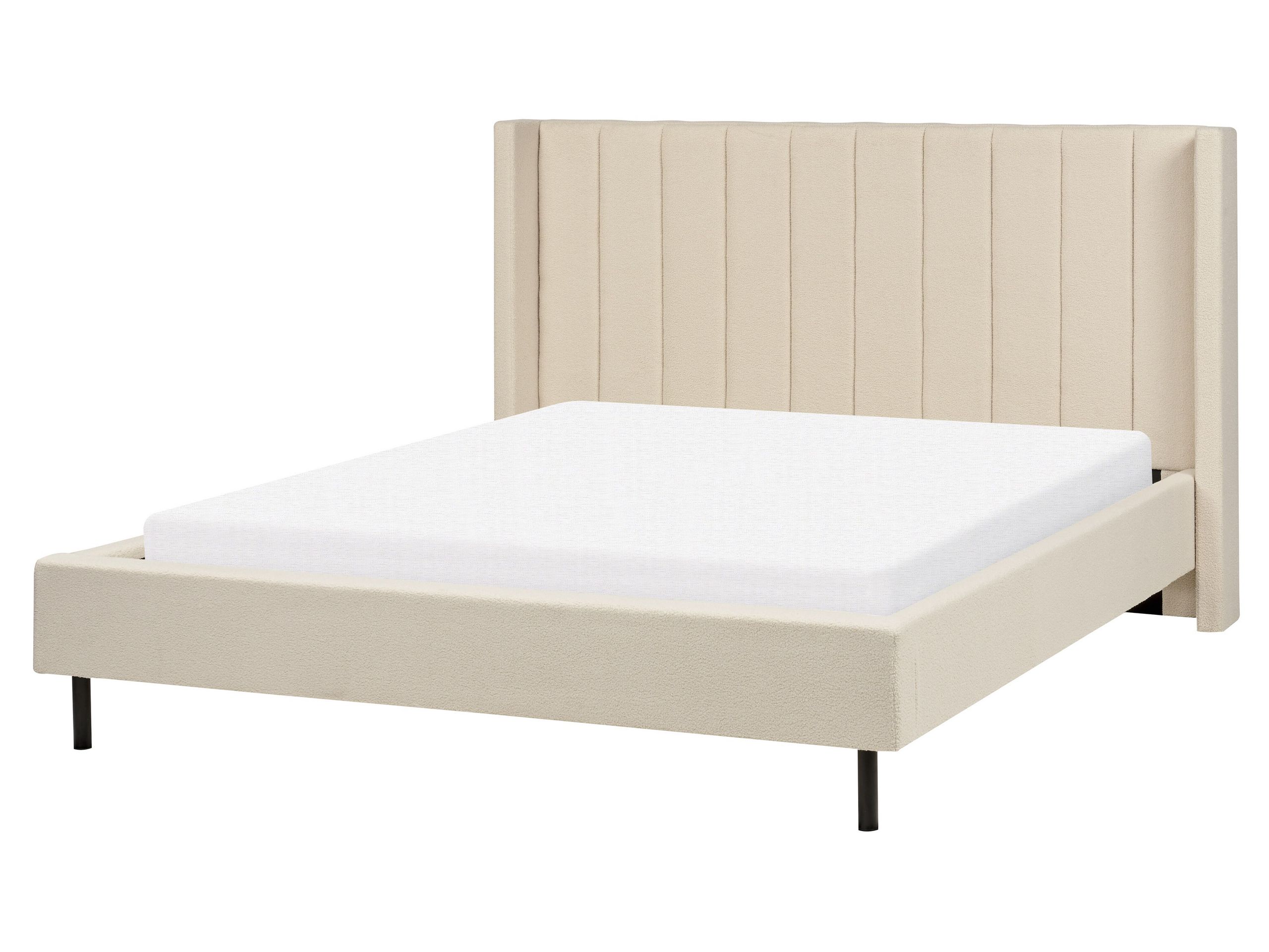 Cama bouclé villette 160 x 200 cm beige