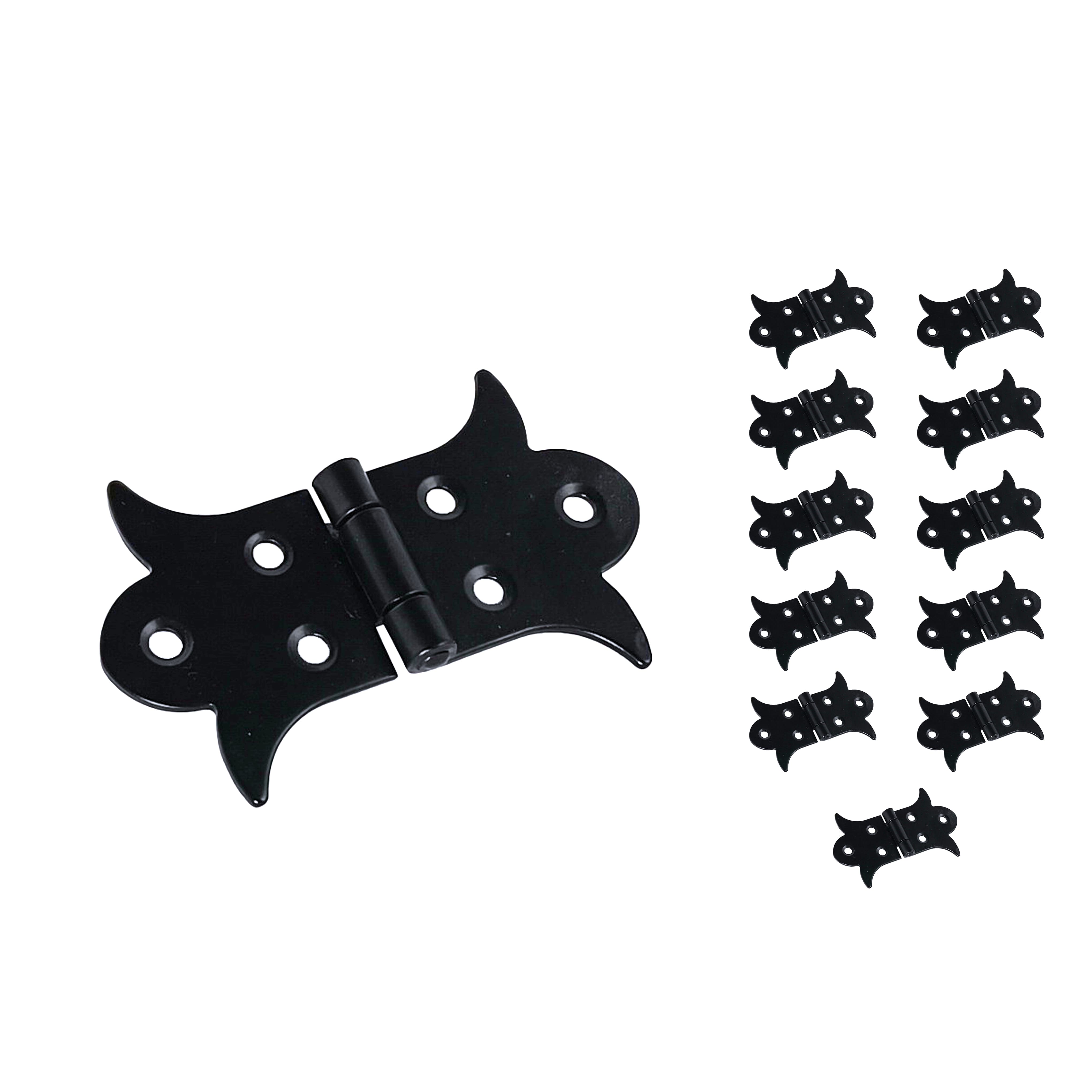 Mpascual - bisagras negras | forja | 50x87mm | rustico - pack 12 unds