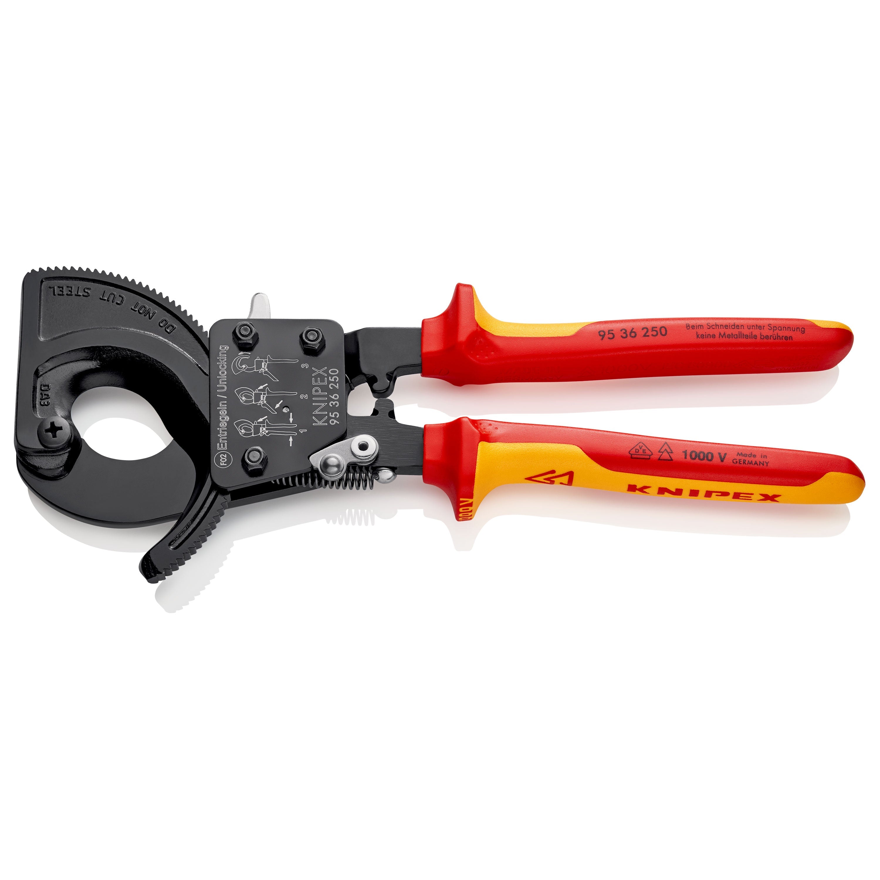 Knipex 95 36 250 - cortacables de carraca aislado vde 250 mm