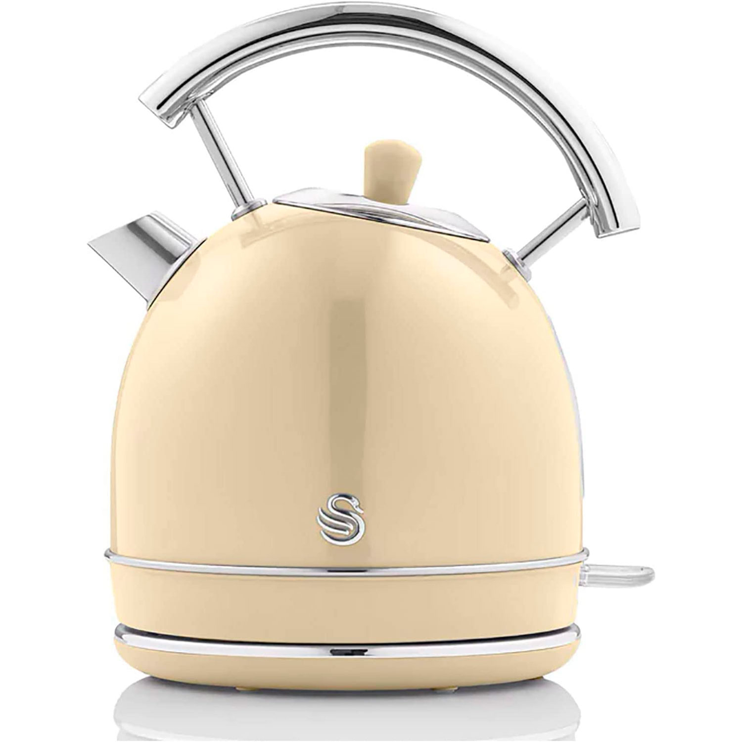 Retro hervidor agua eléctrico, 1,8 l, resiste swan sk14630cneu crema 3000w