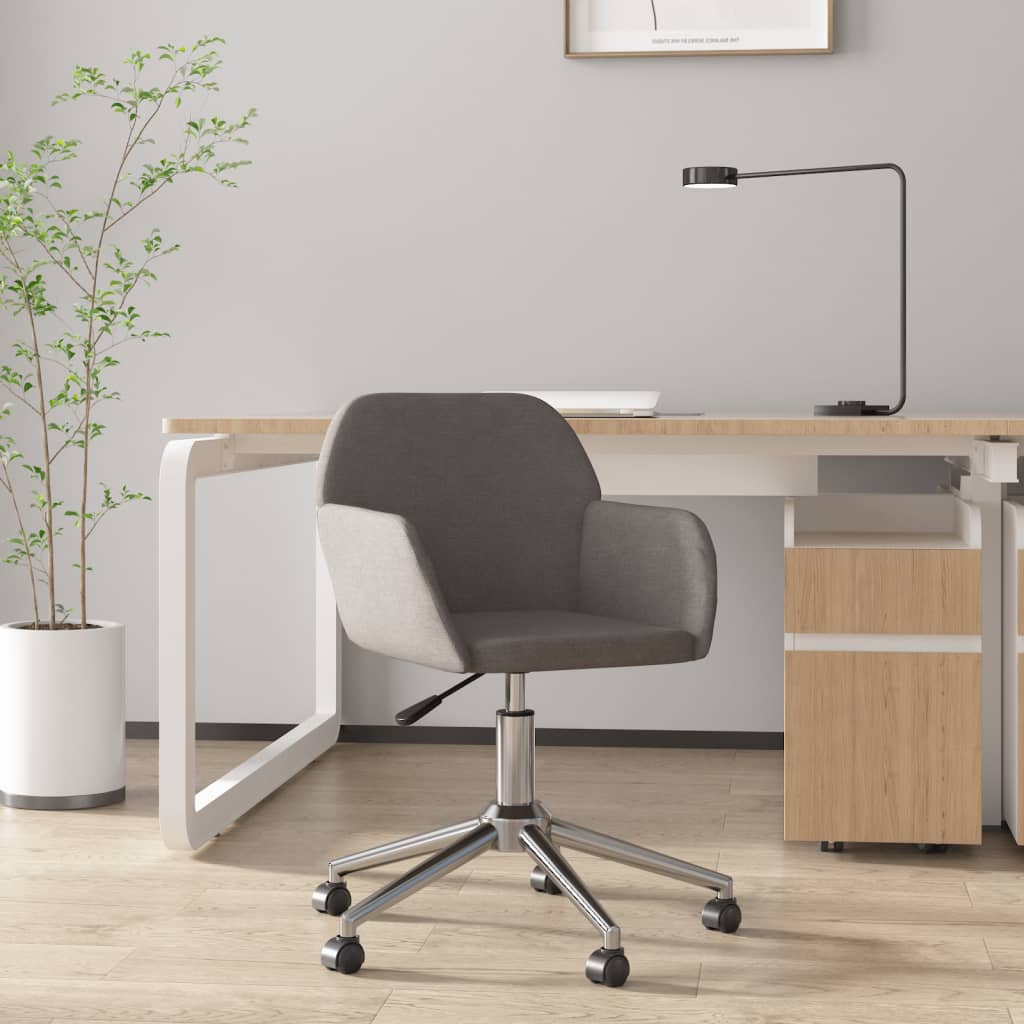 Silla de oficina giratoria tela gris oscuro oif846366