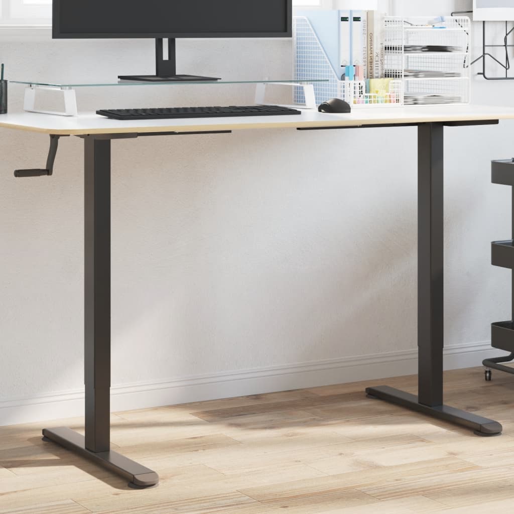 Marco de escritorio de pie acero negro (94-135)x60x(70-114) cm eerf1133
