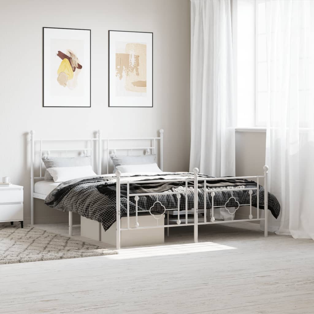 Cama -150x200 cm metal con cabecero y