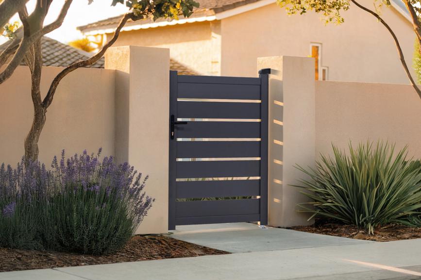 Puerta peatonal gris vogel 1m h.140cm