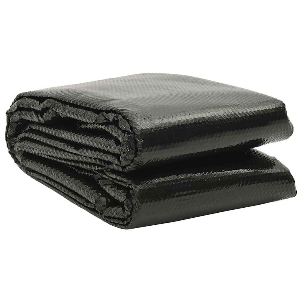 vidaXL cubierta solar de piscina de pe rectangular flotante 8x5m negro