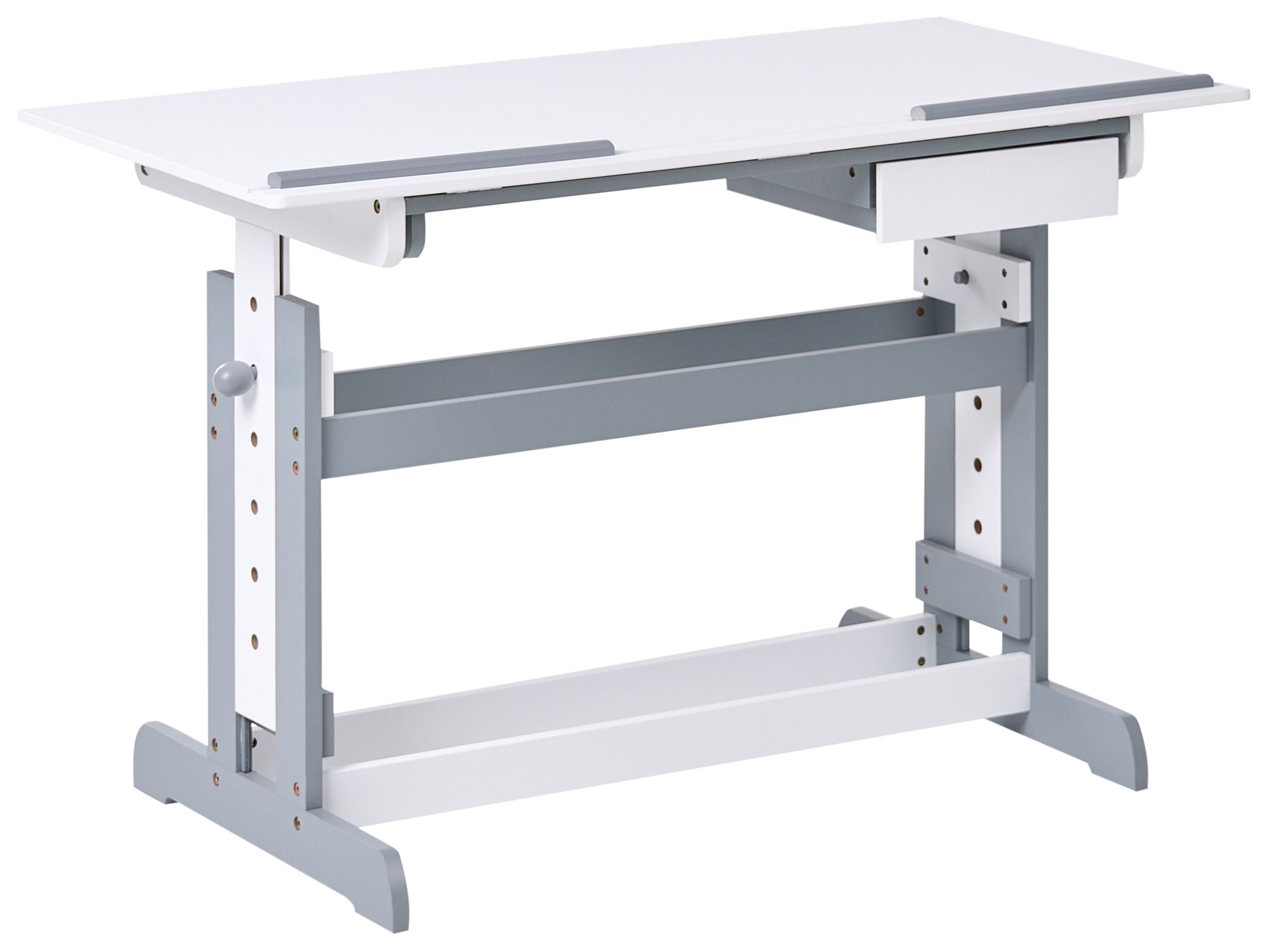 Escritorio de altura regulable manual nannup 110 cm 53 cm blanco