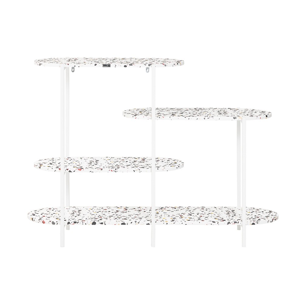 Mesa consola escalonada blanco 120x40x86cm fsb89-w