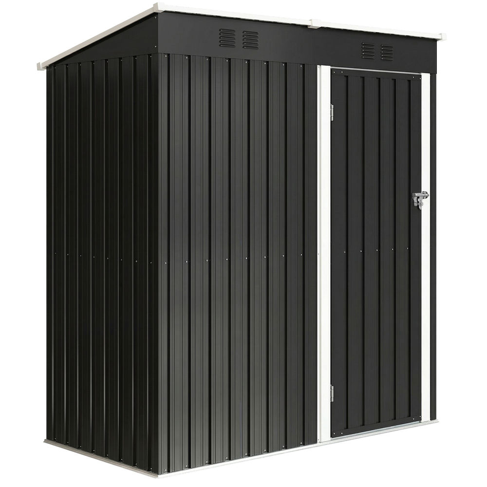 Caseta de jardín 163x90x179 cm acero galvanizado color gris Outsunny