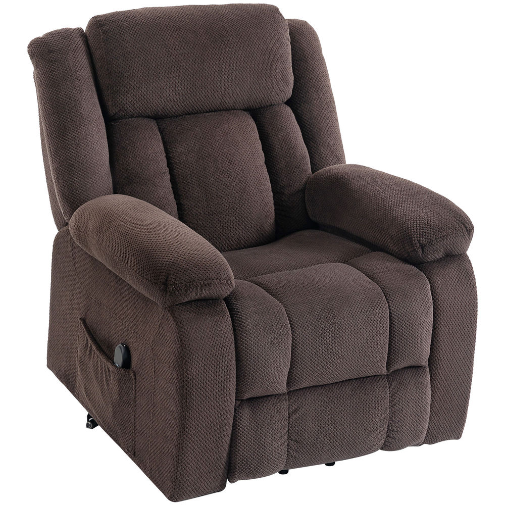 Sillón elevador 92x94x105 cm terciopelo color marrón Homcom
