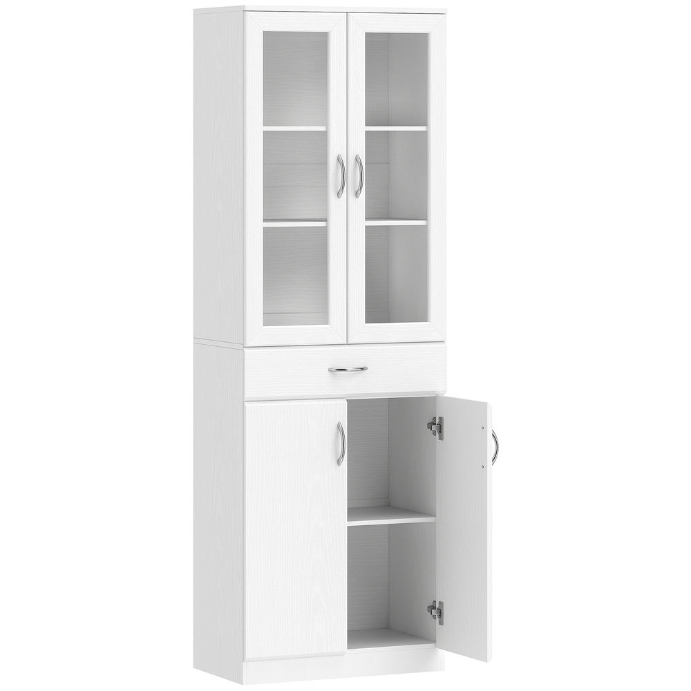 Alacena de cocina 60x35x180 cm color blanco Homcom, hogar - cocina