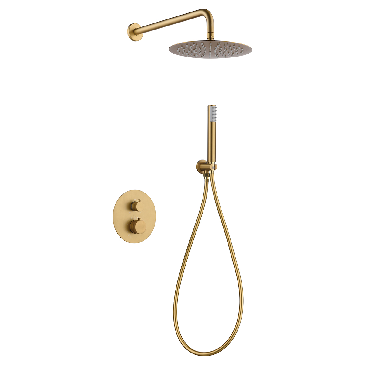 Columna de ducha termostática empotrada line oro cepillado [ imex® ]