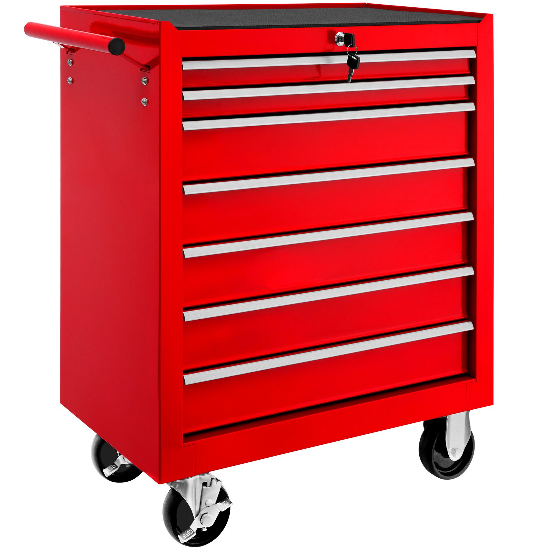 Carro de herramientas con cajones y bloqueo central de seguridad 69x33x79cm