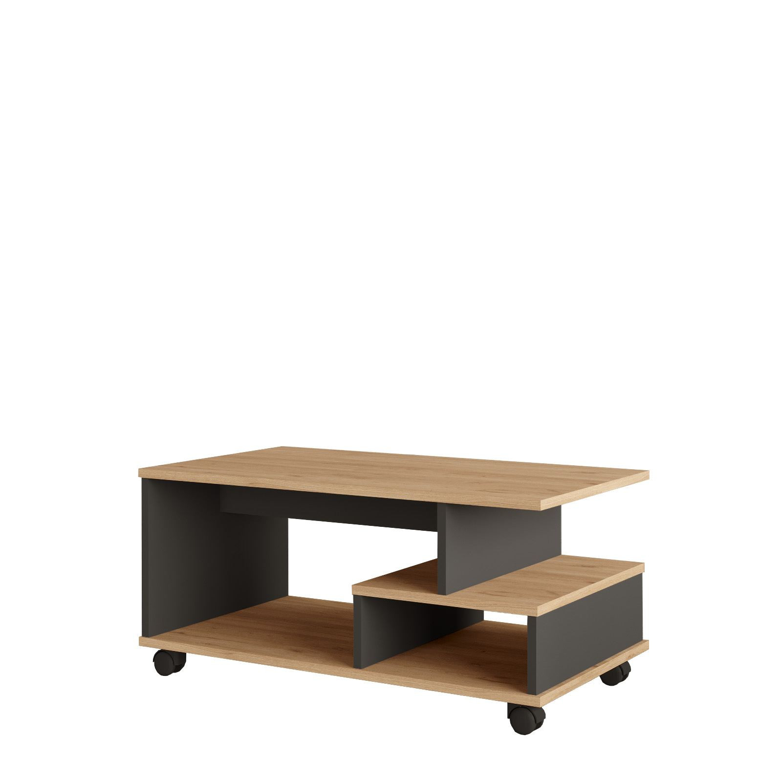Mesa baja de madera "min9" - 90 x 51 x 42 cm - gris antracita