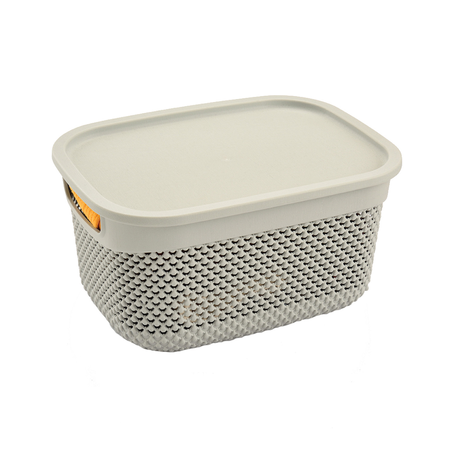 Cesta mediana rectangular con tapa 6,6 litros 7house