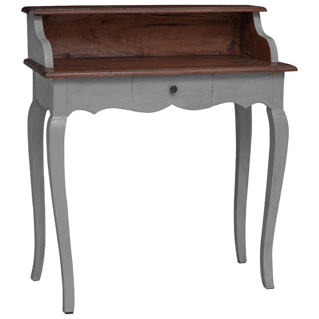 vidaXL escritorio de madera maciza de caoba 80x40x92 cm