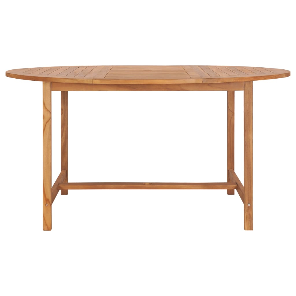 vidaXL mesa de jardín de madera de teca maciza 150x76 cm