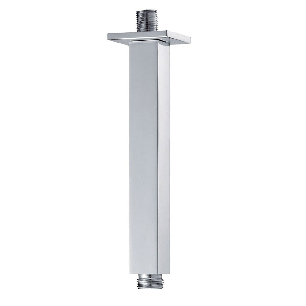 Kibath brazo de ducha soporte de techo cuadrado de 20 cm cromo brillo