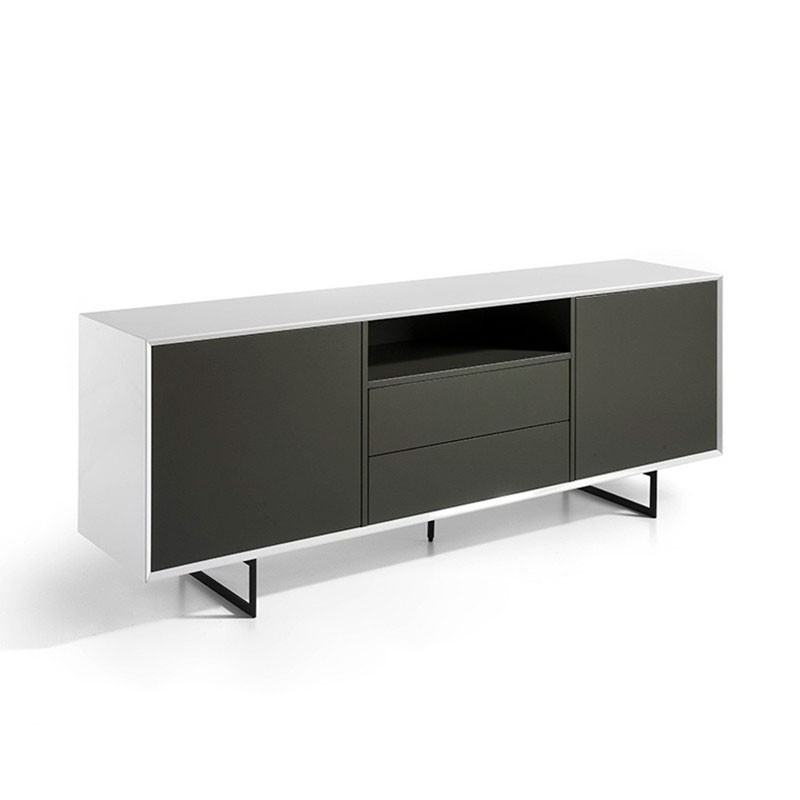 Momma Home aparador salón comedor diseño blanco gris modelo sanoa 200x45x74