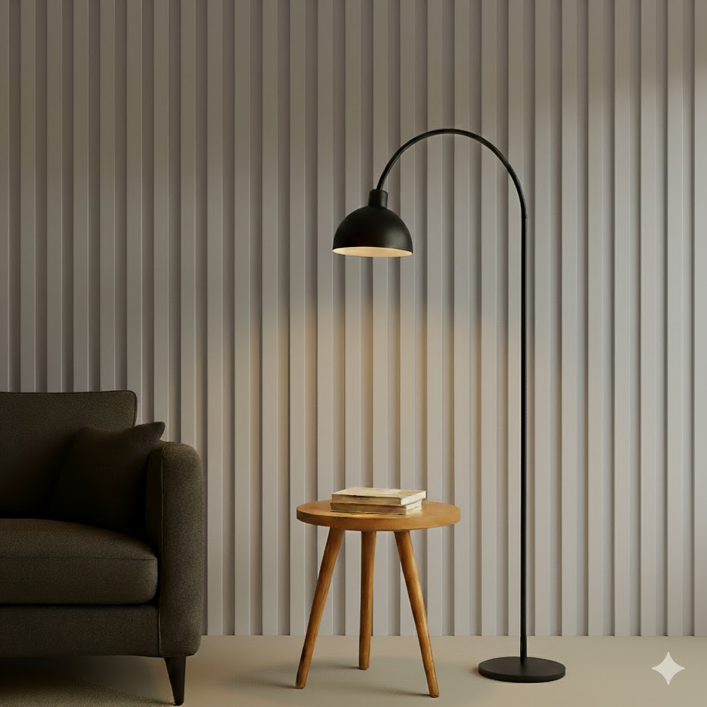 Panel de pared 3d en mdf macizo gris mate 2760 mm x 495 mm micro ondulado