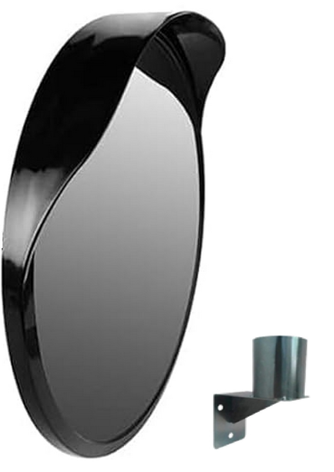 Ferretelix® espejo convexo exterior 45 cm con visera y soporte de pared | s