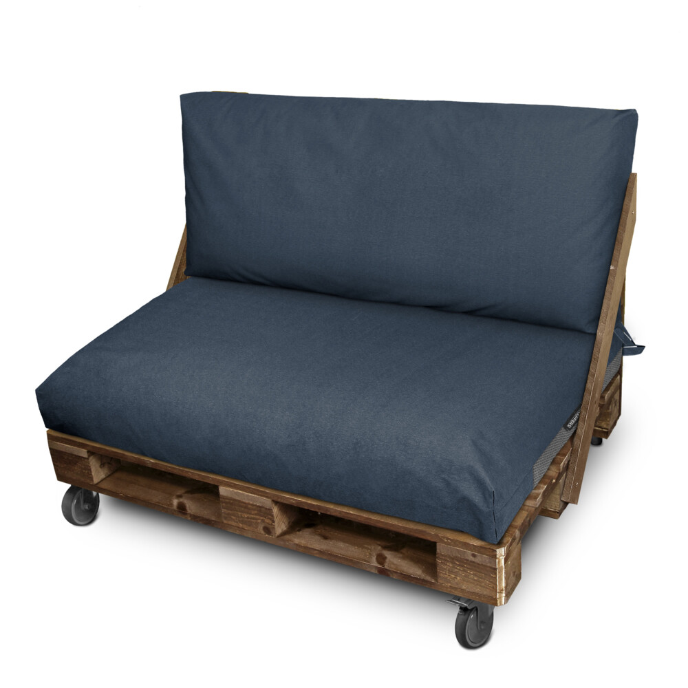 Funda para cojín de palets asiento 80x80x20 sin relleno gris petróleo nayli