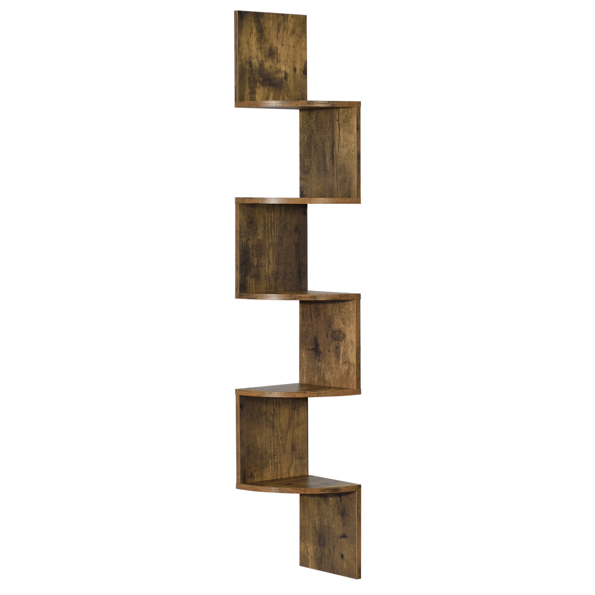 Estantería esquinera en zigzag mueble de almacenaje de pared