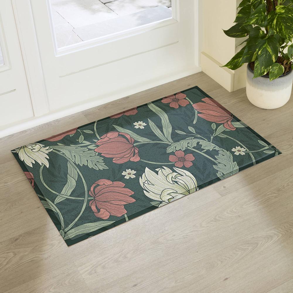 Felpudo para exterior con diseño de rosas de william morris (90 x 60 cm)