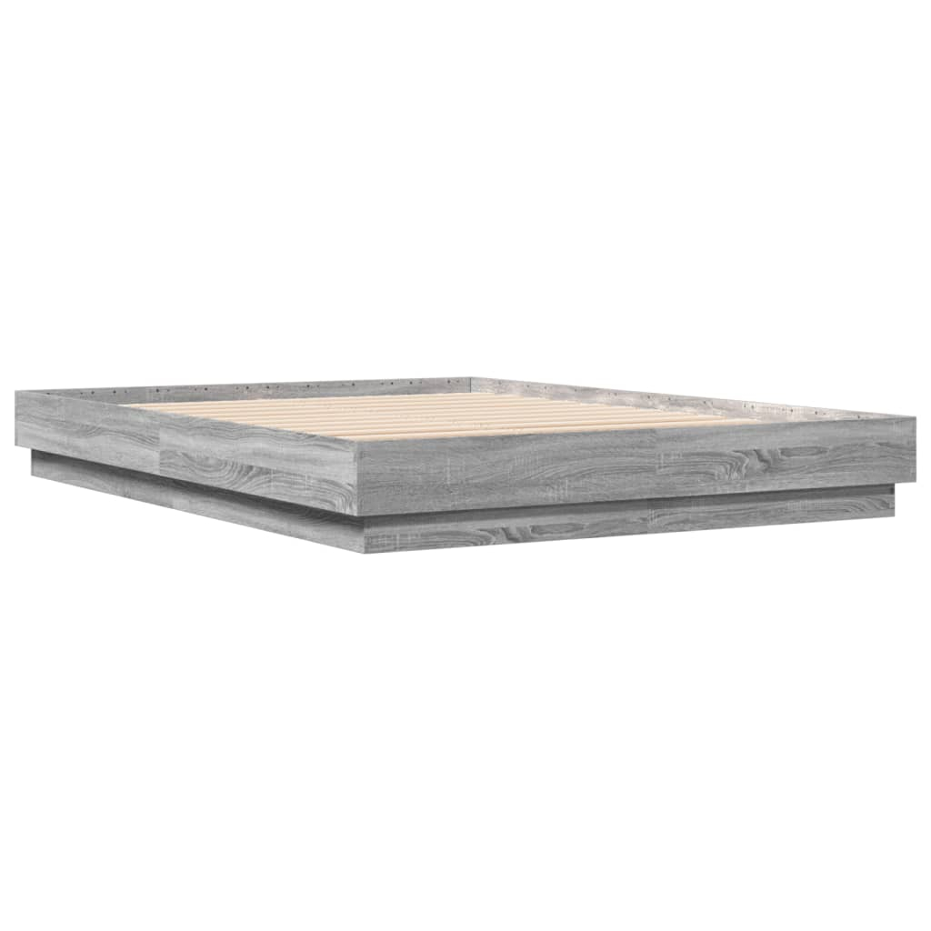 vidaXL estructura de cama madera de ingeniería gris sonoma 160x200 cm