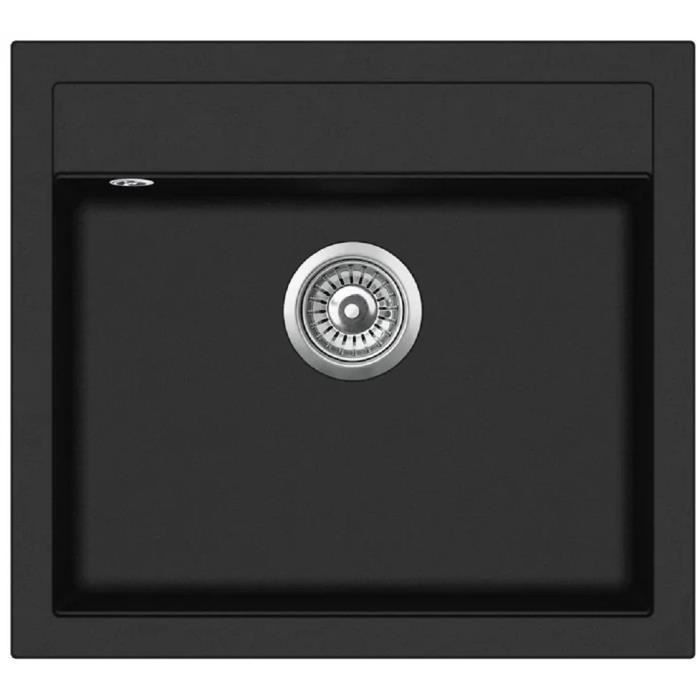 Fregadero - gurari - sqq100 - granito - negro metalizado - 1 cubeta encastr