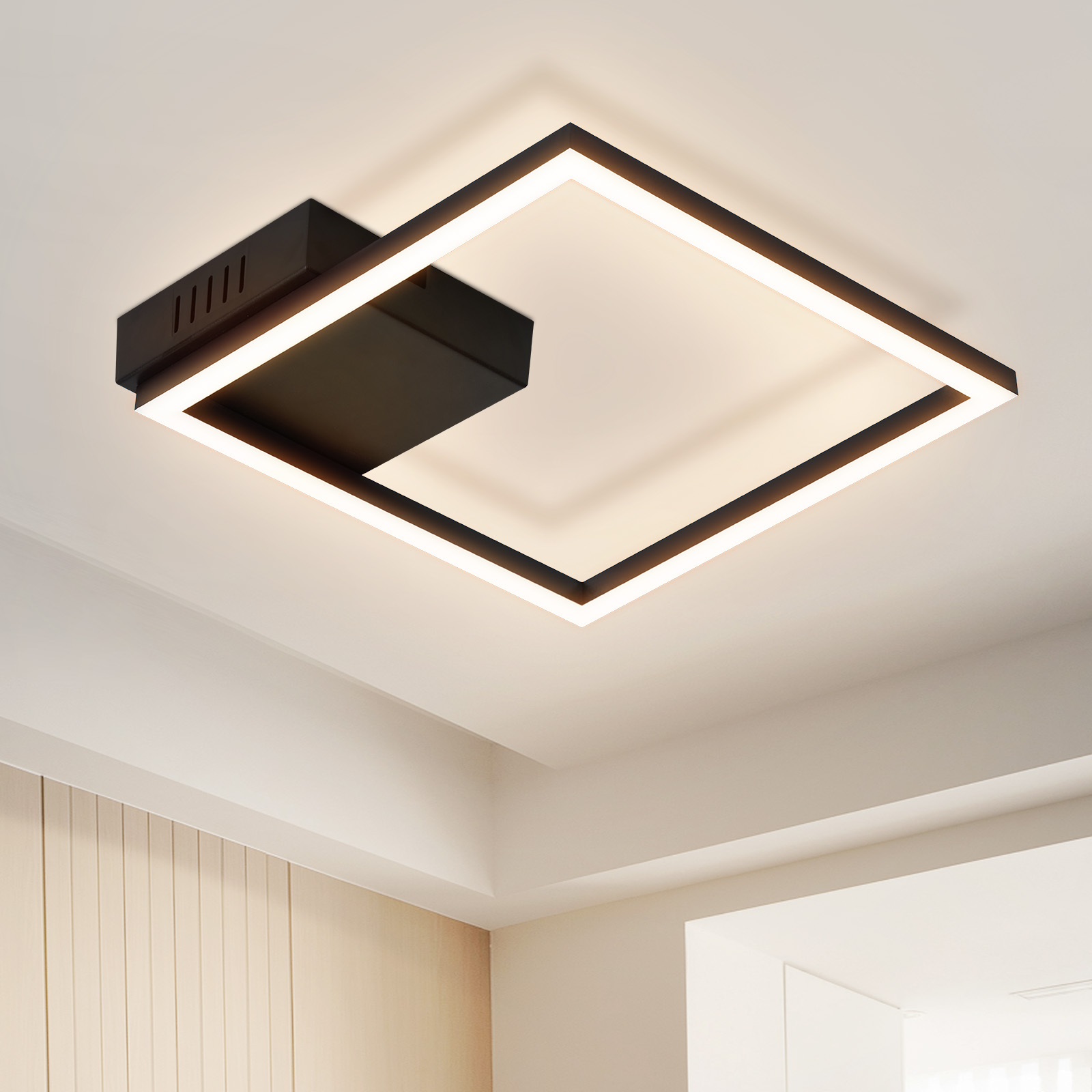Nettlife lámpara LED lámpara blanco cálido negro diseño moderno 3000k