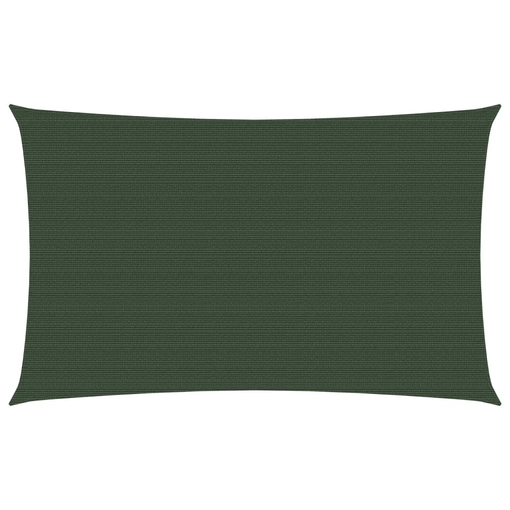 vidaXL toldo de vela verde oscuro hdpe 160 g/m² 3,5x5 m