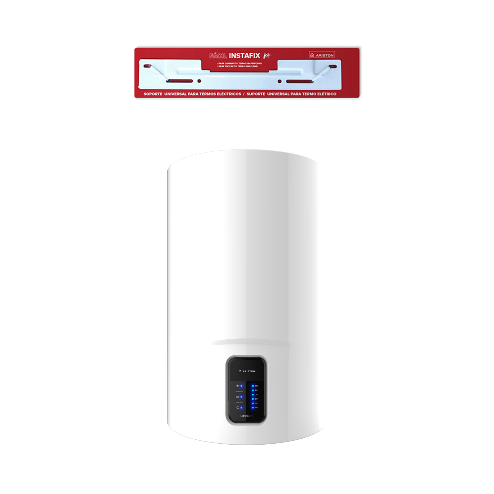 Termo eléctrico, Ariston, lydos Wi-Fi 80 litros + soporte de pared, clase b