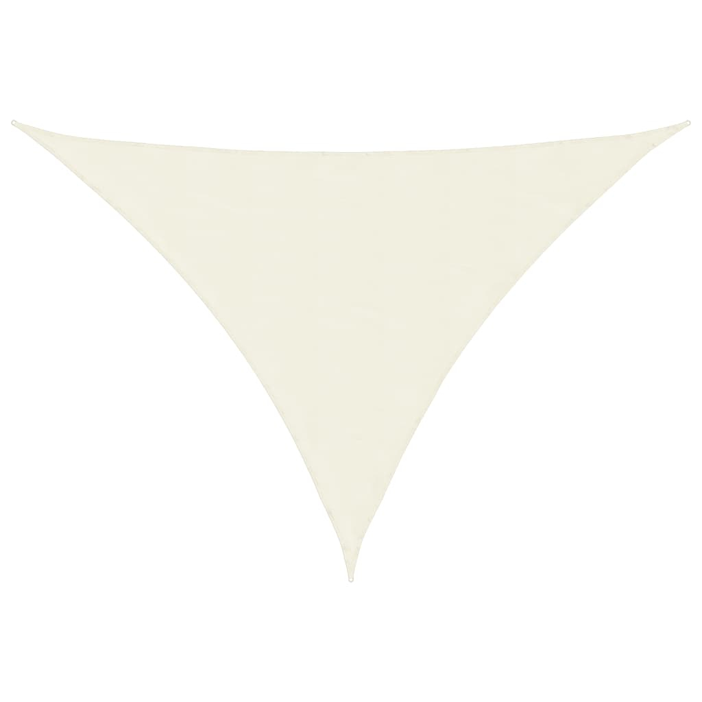 vidaXL toldo de vela triangular tela oxford color crema 5x6x6 m