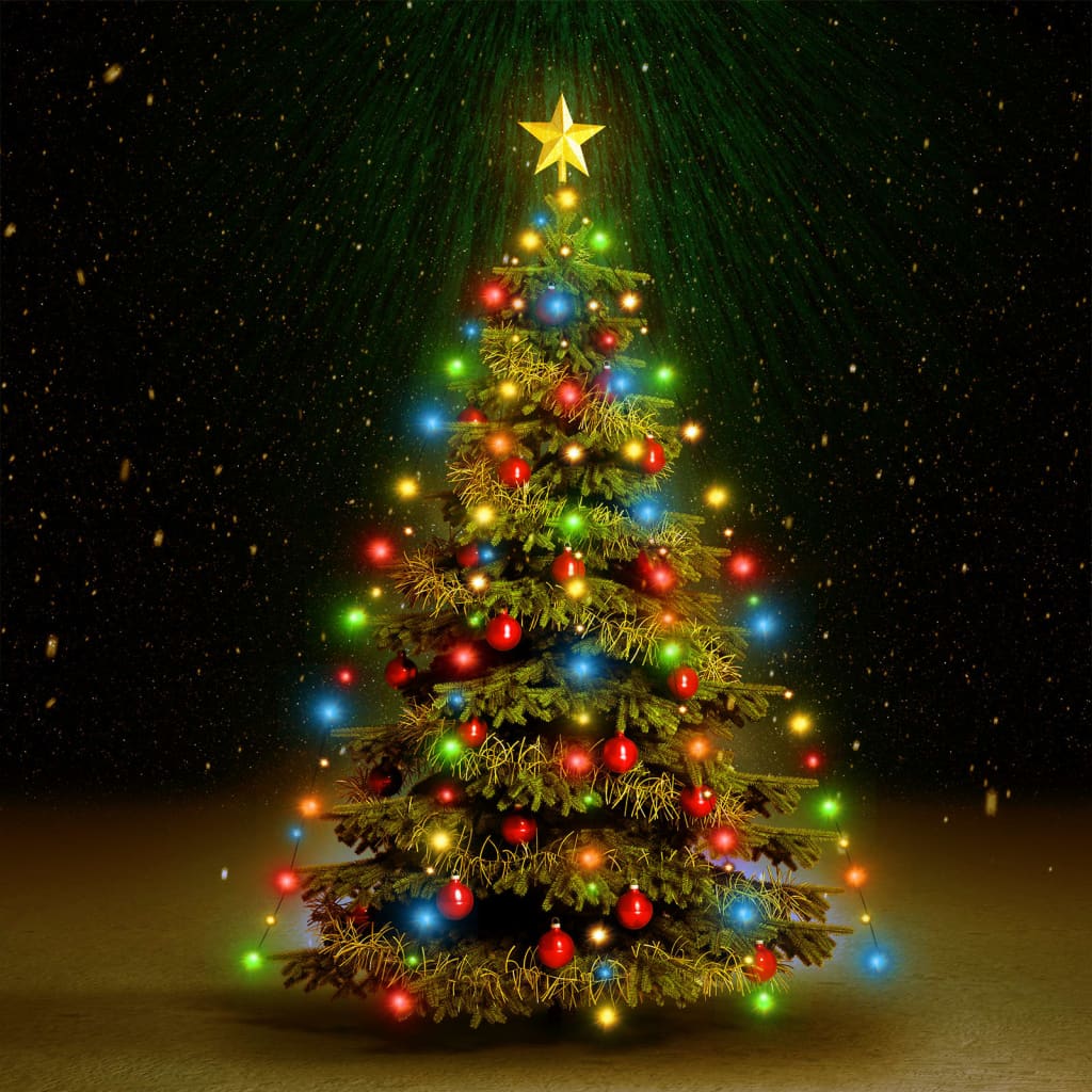 Red de luces de árbol de navidad 150 LEDs de colores 150 cm es1101