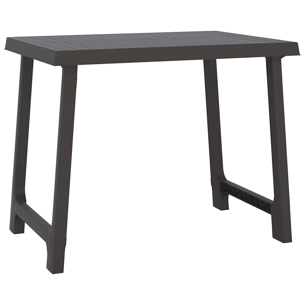vidaXL mesa de camping aspecto de madera pp gris antracita 79x56x64 cm