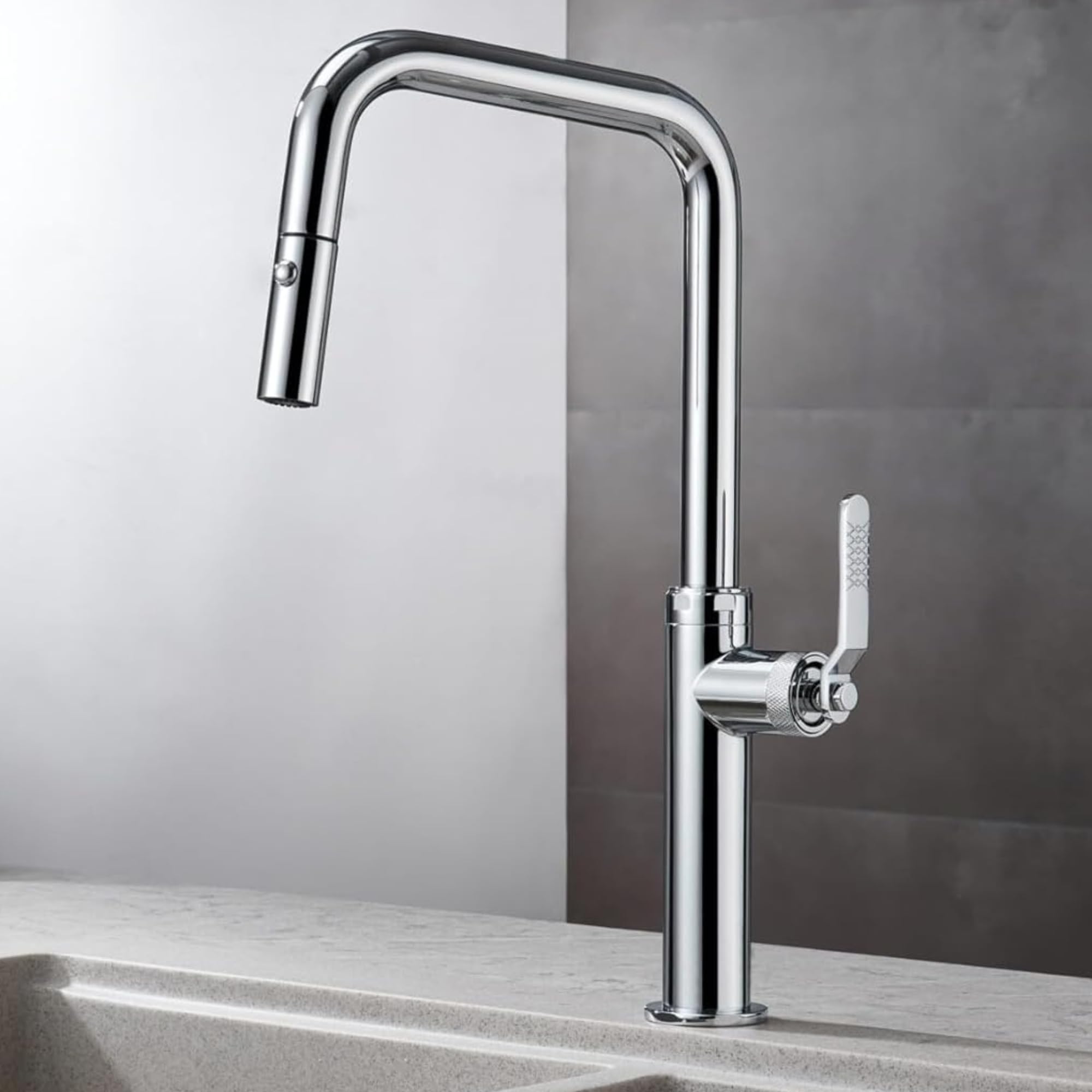 Imex - grifo monomando de cocina extraíble cromado serie niza