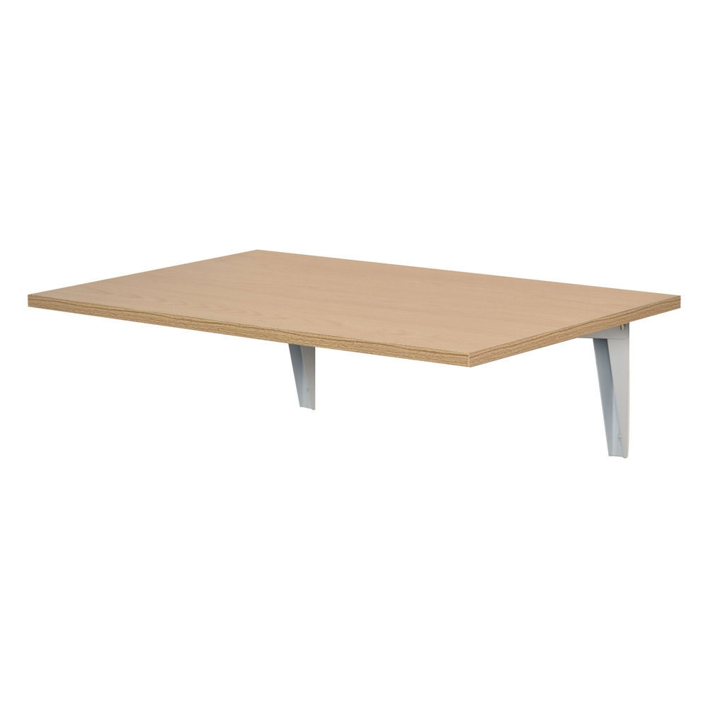 Mesa plegable de pared 60x40x20 cm mdf, metal color marrón Homcom
