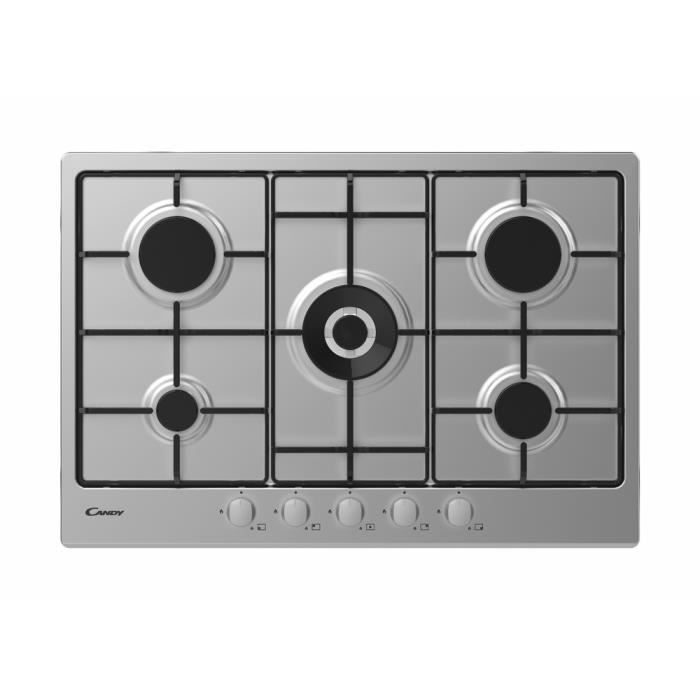 Cocina de gas - candy - chw74wx - acero inoxidable - 5 quemadores - 12150 w