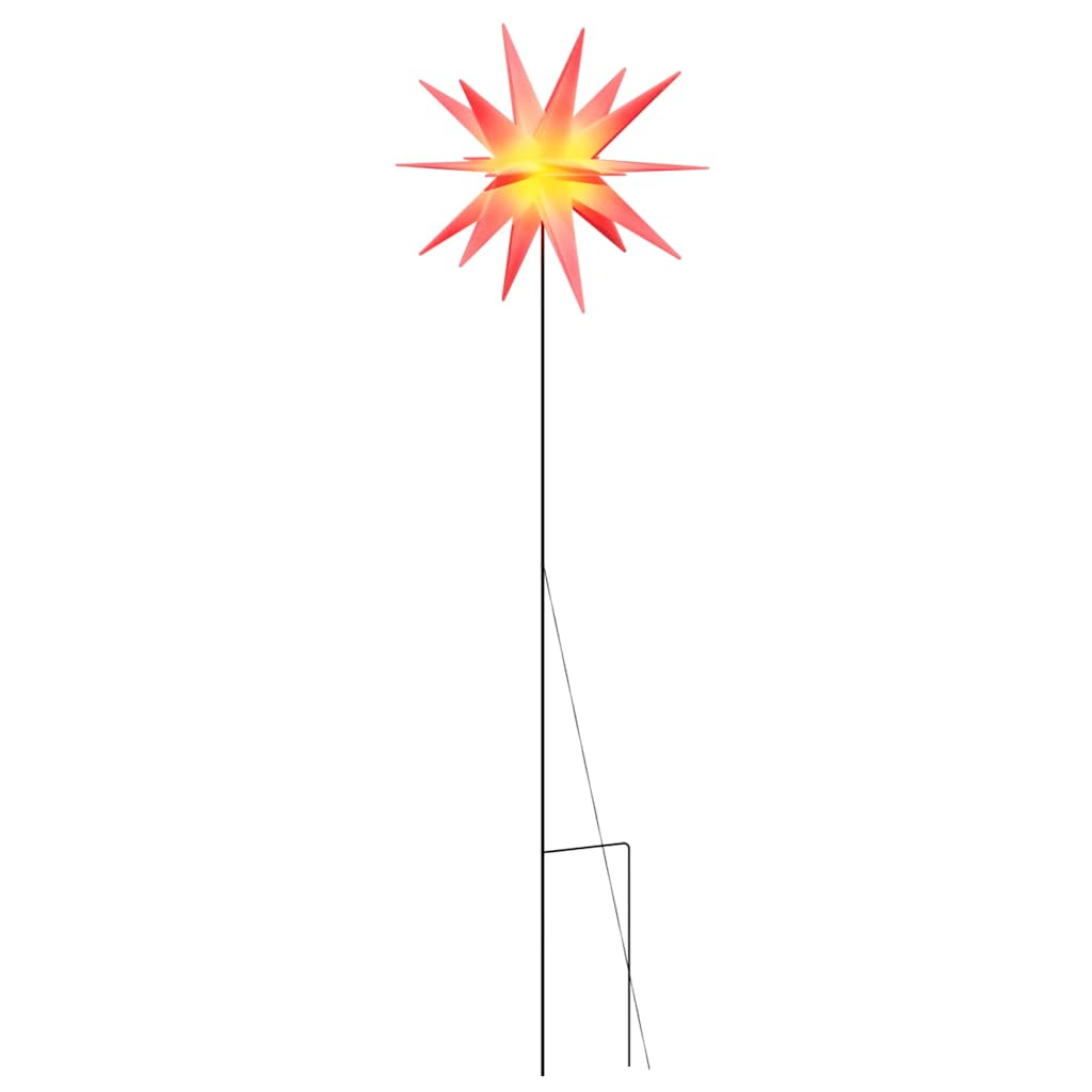 vidaXL lámpara de navidad con LED y estaca tierra plegable roja 57 cm