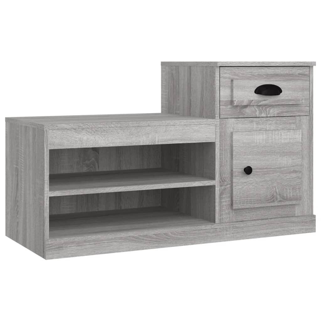 vidaXL zapatero madera contrachapada gris sonoma 100x42x60 cm