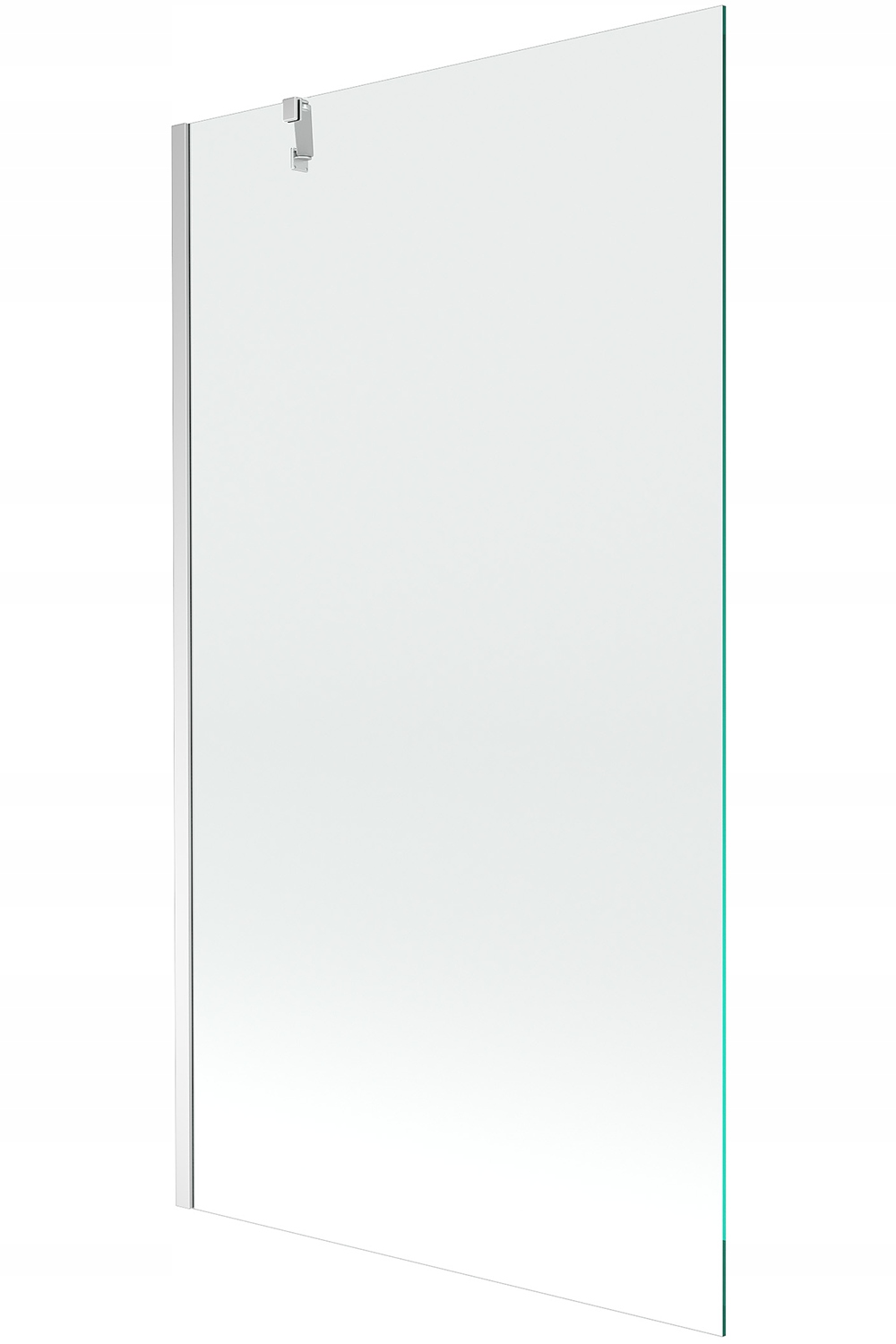 Mampara de bañera 1 hoja vidrio transparente, 60x150 cm, perfil cromo