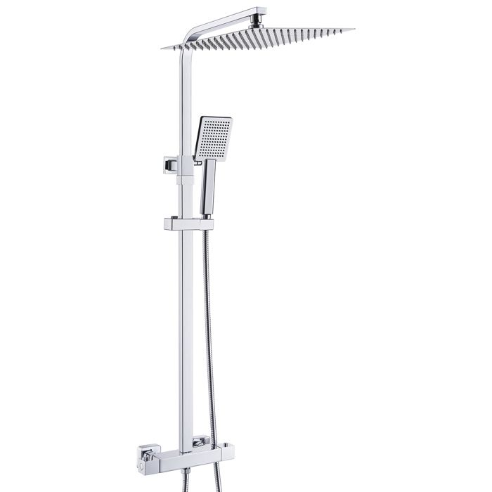 Columna de ducha cromada con mezclador termostático - altura ajustable 81-1