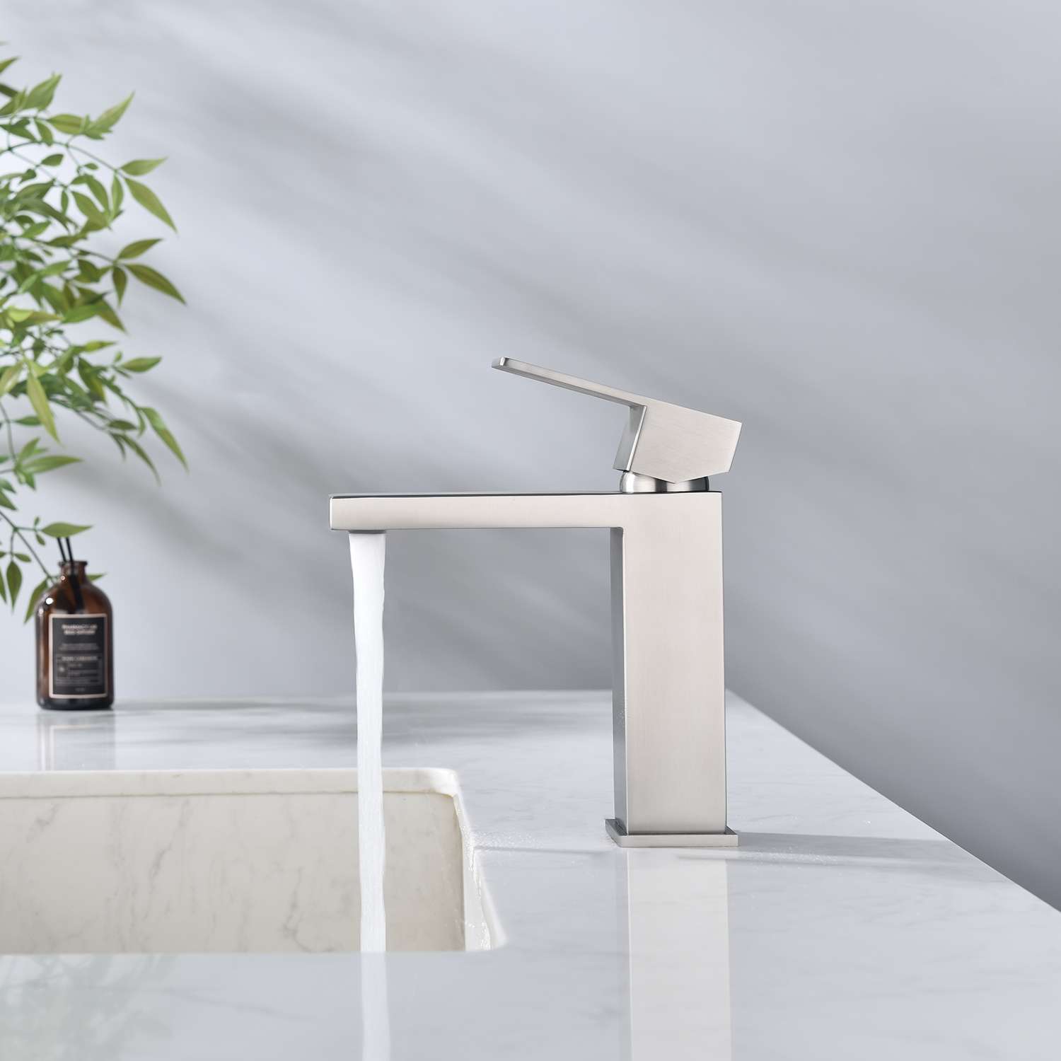 Grifo monomando lavabo sky bath níquel cepillado inox s304 serie army
