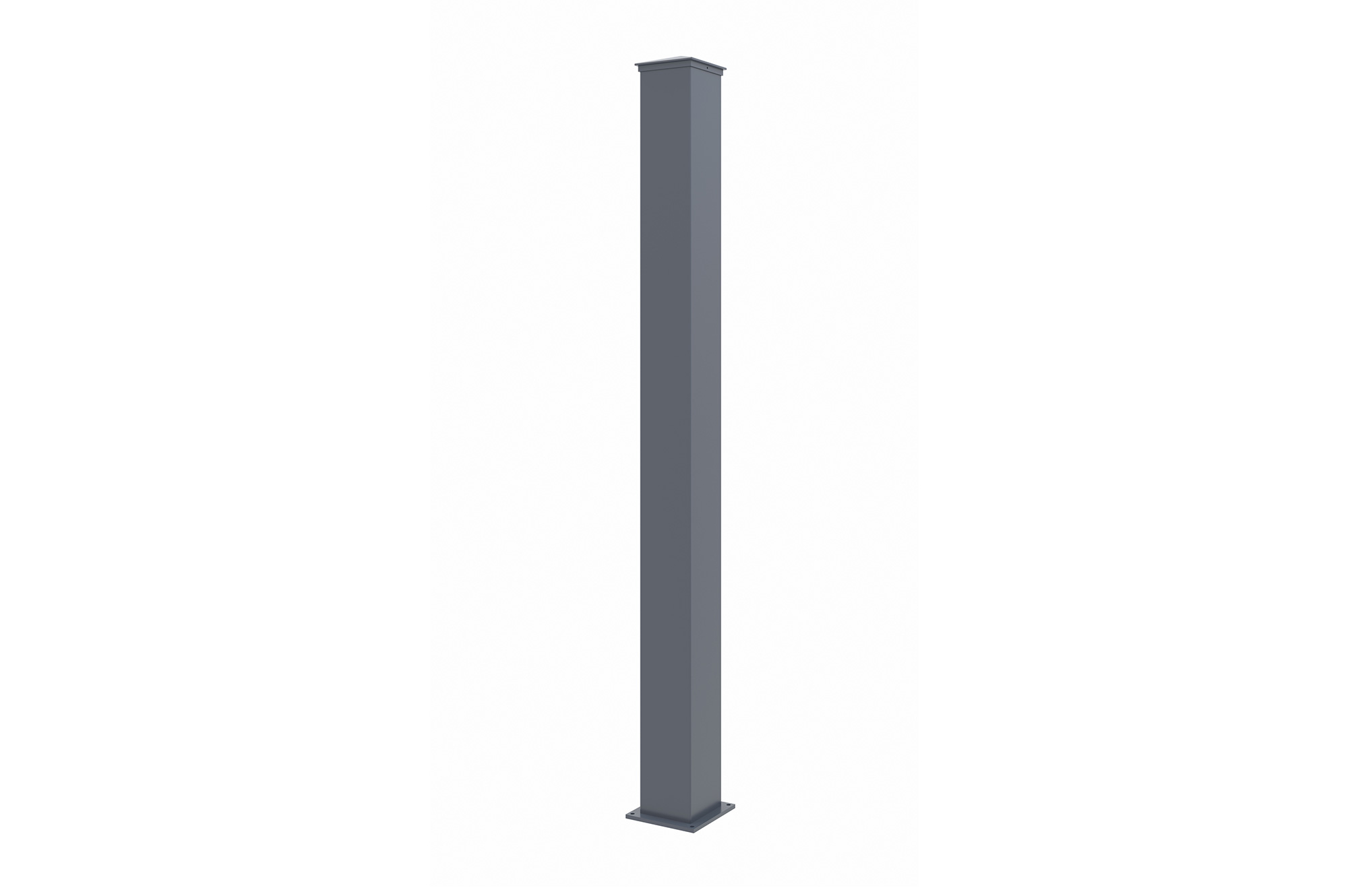 Poste eifel para cancela de 15x15 en aluminio 1,90m alto - gris antracita