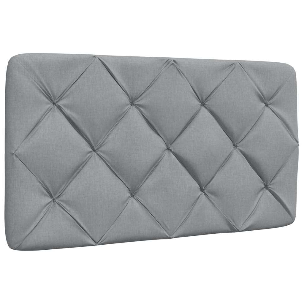 Cabecero de cama acolchado tela gris claro 90 cm eso4335