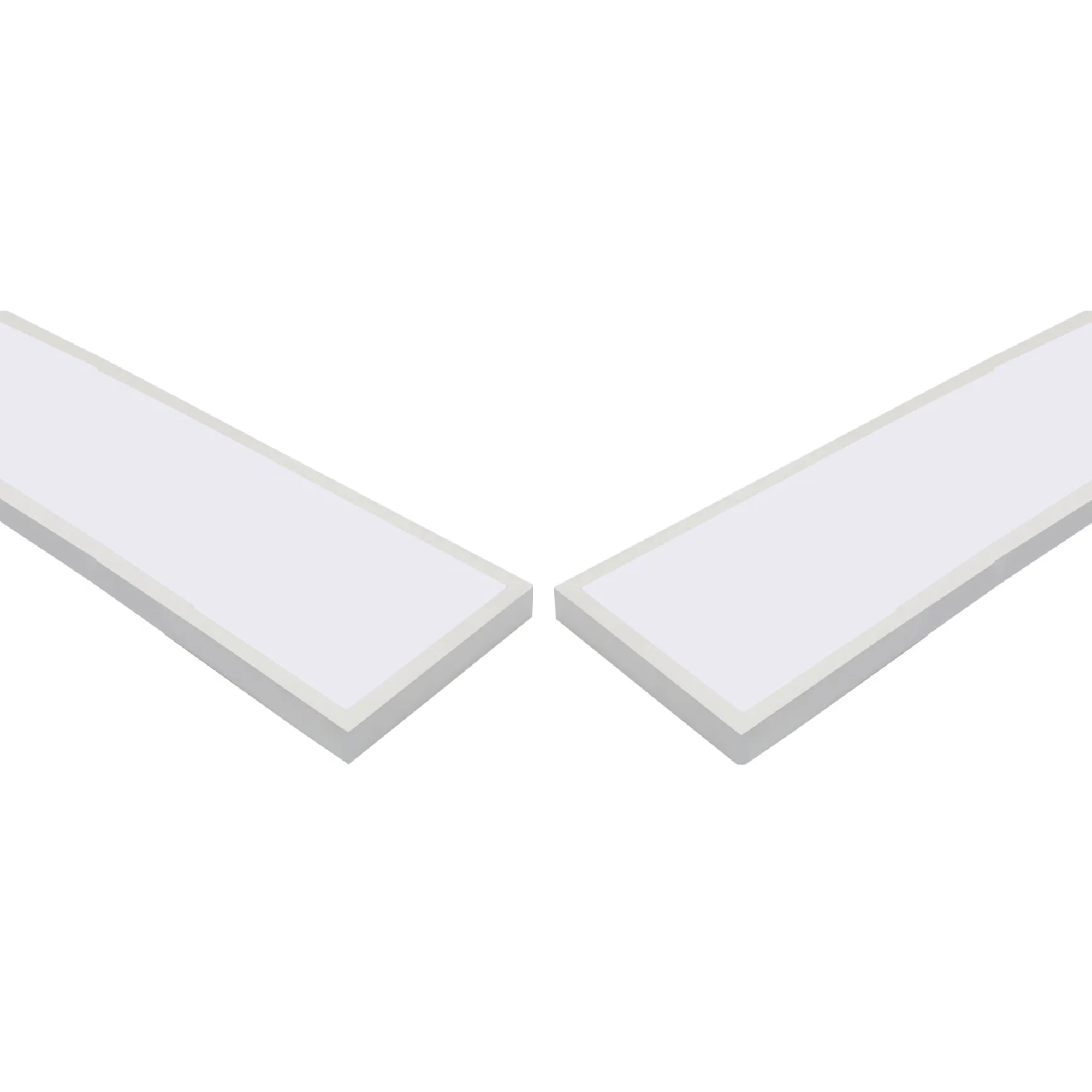 2x panel LED de superficie 120x30 cm, 60w 5000 lm, blanco neutro 4200k
