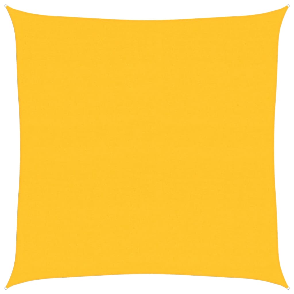 Toldo de vela cuadrado hdpe amarillo 160 g/m² 6x6 m