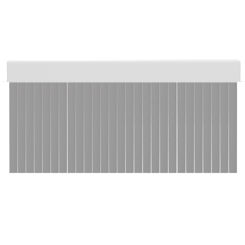 Cortina para puertas de PVC surca gris opaco / 90 x 210